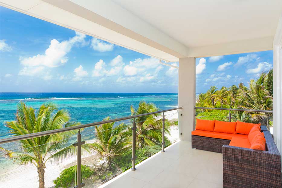 Views of the Caribbean Sea from Sea Palm Villas, Grand Cayman