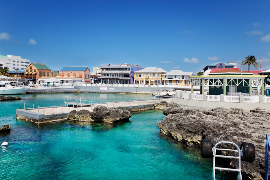 Blue waters of George Town Harbour, Grand Cayman