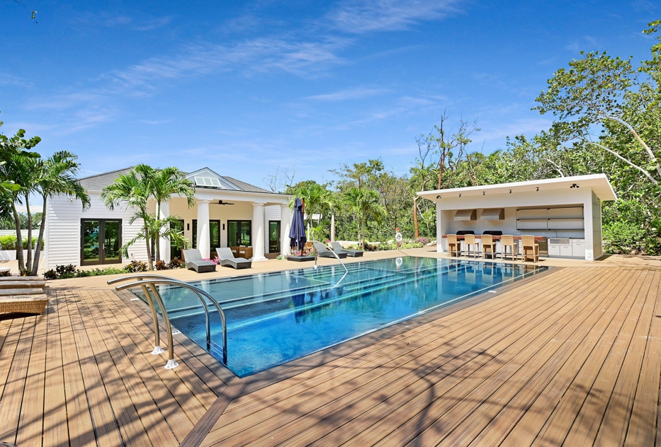 Stunning private swimming pool at luxury cayman home