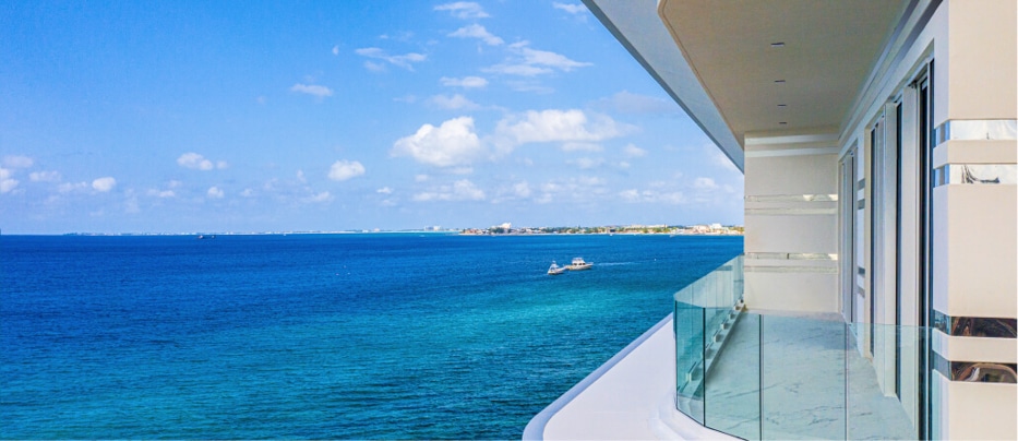 Spectacular views from Fin, a Luxury Cayman Islands property development