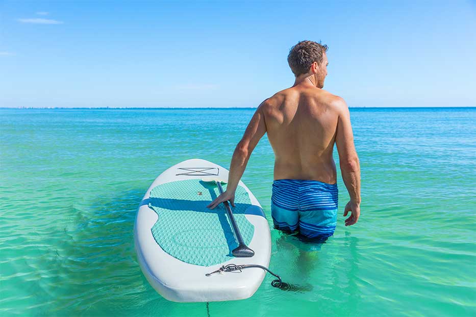 Paddleboarding in Grand Cayman