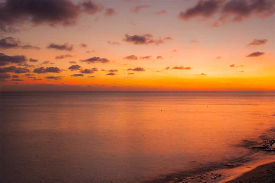Golden-hued sunset, Boggy Sands Road, Cayman Islands