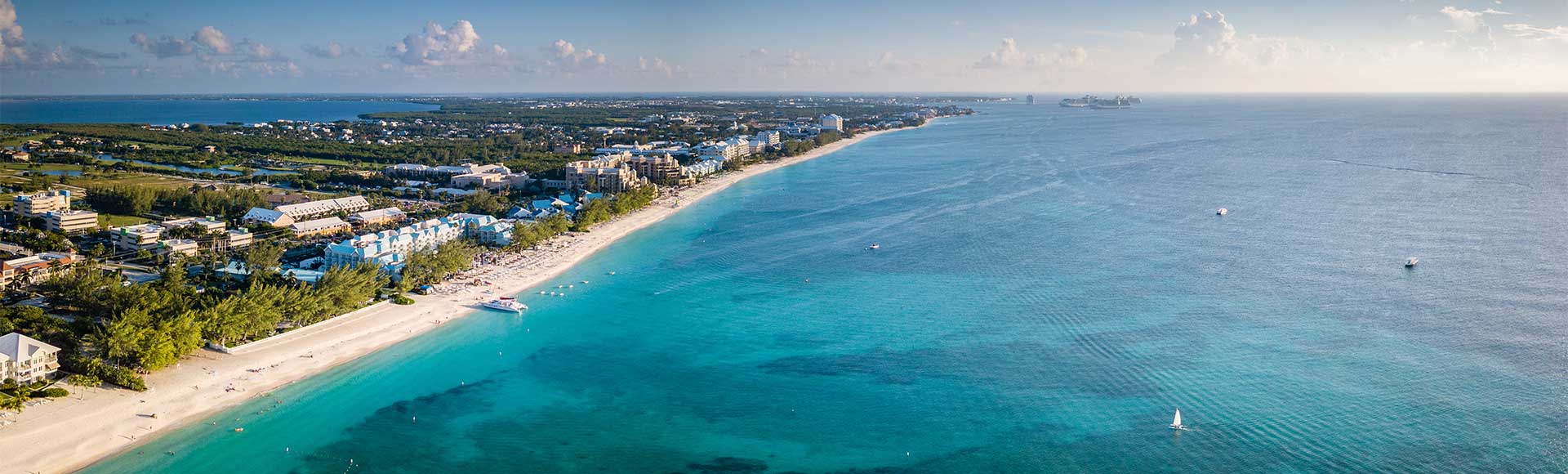 Cayman Islands aerial view on real estate