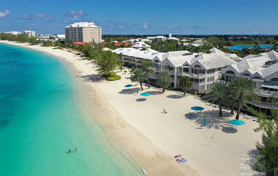 Aerial views of Seven Mile Beach, Cayman Islands