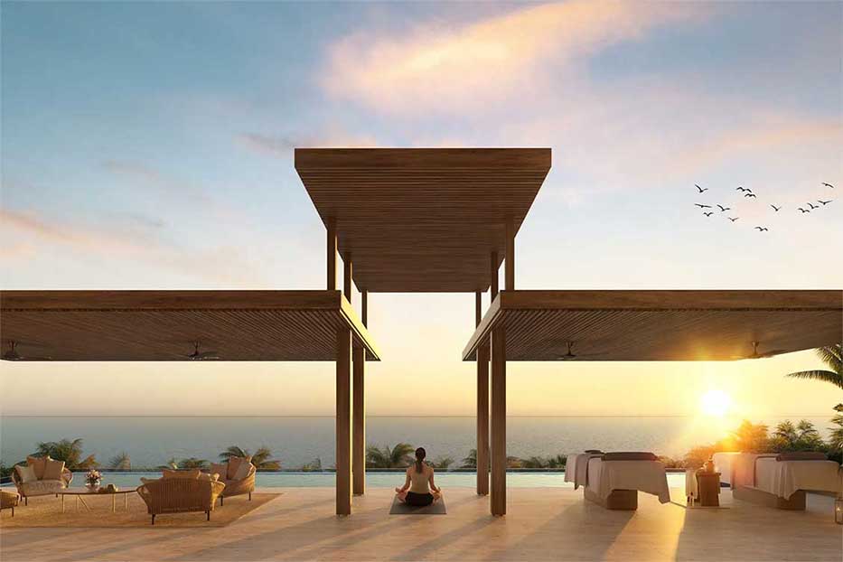The spa pavilion at Mandarin Oriental Grand Cayman