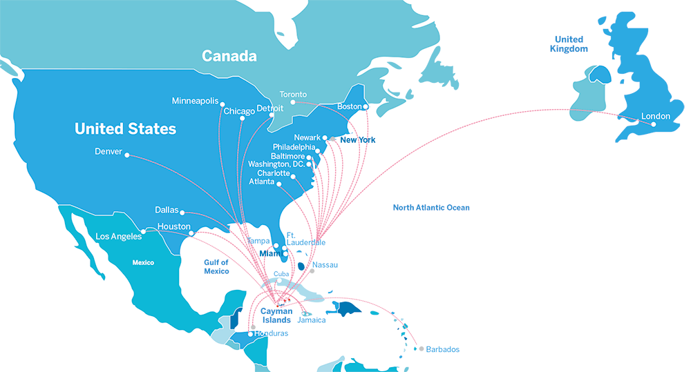 Direct flights to Cayman from the world!