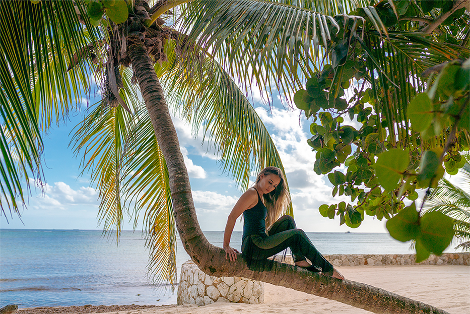 Courtney McTaggart at Castillo Caribe beachfront estate in the Cayman Islands